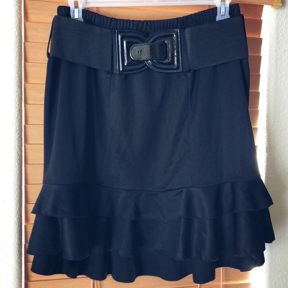 Torrid Plus Size Belted Ruffle Hem Skirt